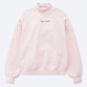 Lavender Gingham Mockneck Sweatshirt - Happy Camp3r - New with Tags